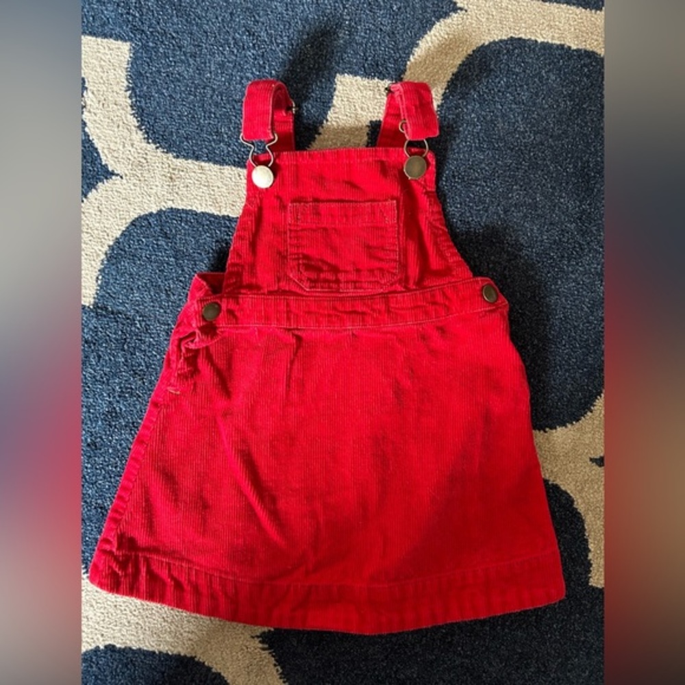 Hanna Andersson red corduroy jumper size 18/24 mo